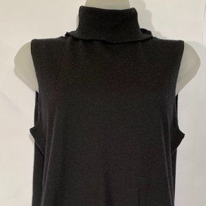 $25 CASHMERE Sleevless Tahari Black Turtle Neck